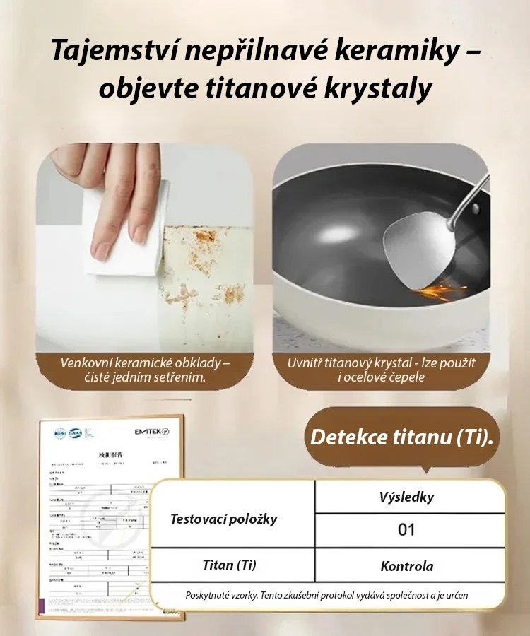 Keramická glazura s nepřilnavým povrchem