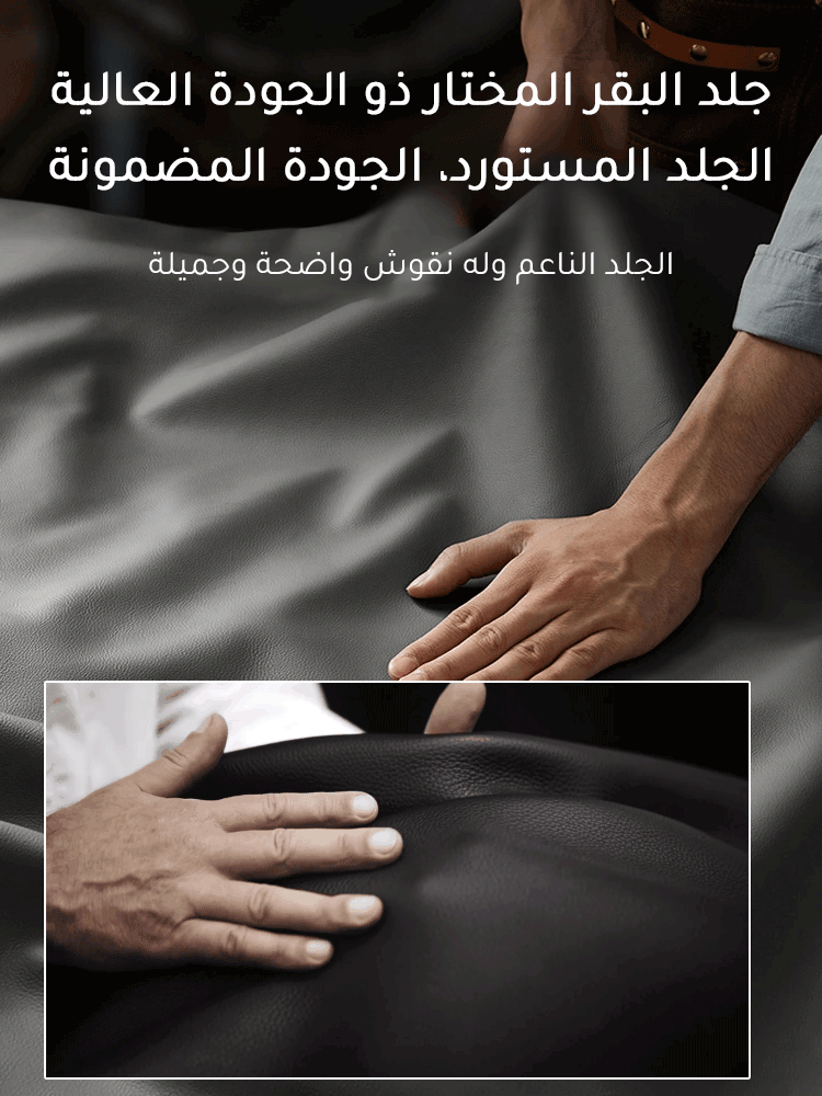 صندل عالي الكعب أنيق بتصميم مجوف من الجلد الطبيعي