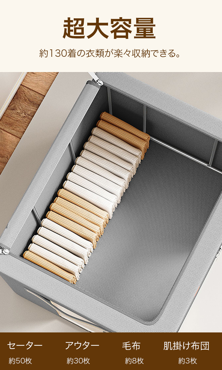 折りたたみ収納ボックスの使用例