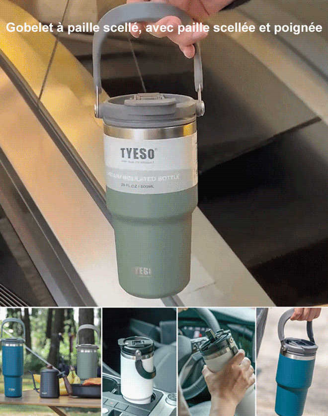 【Grande Capacité】Gobelet Isotherme pour Chaud et Froid