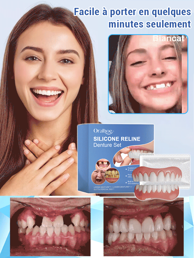 Lifting sourire prothèse silicone set