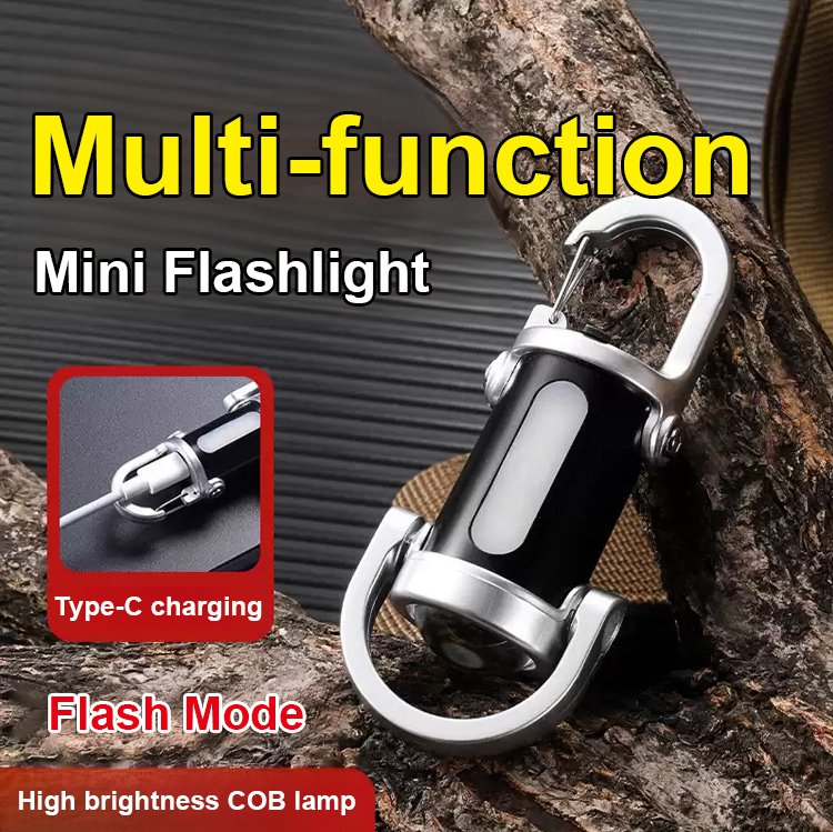 【Three-in-One Multi-functional】SOS Emergency Light Flashlight Portable Charger