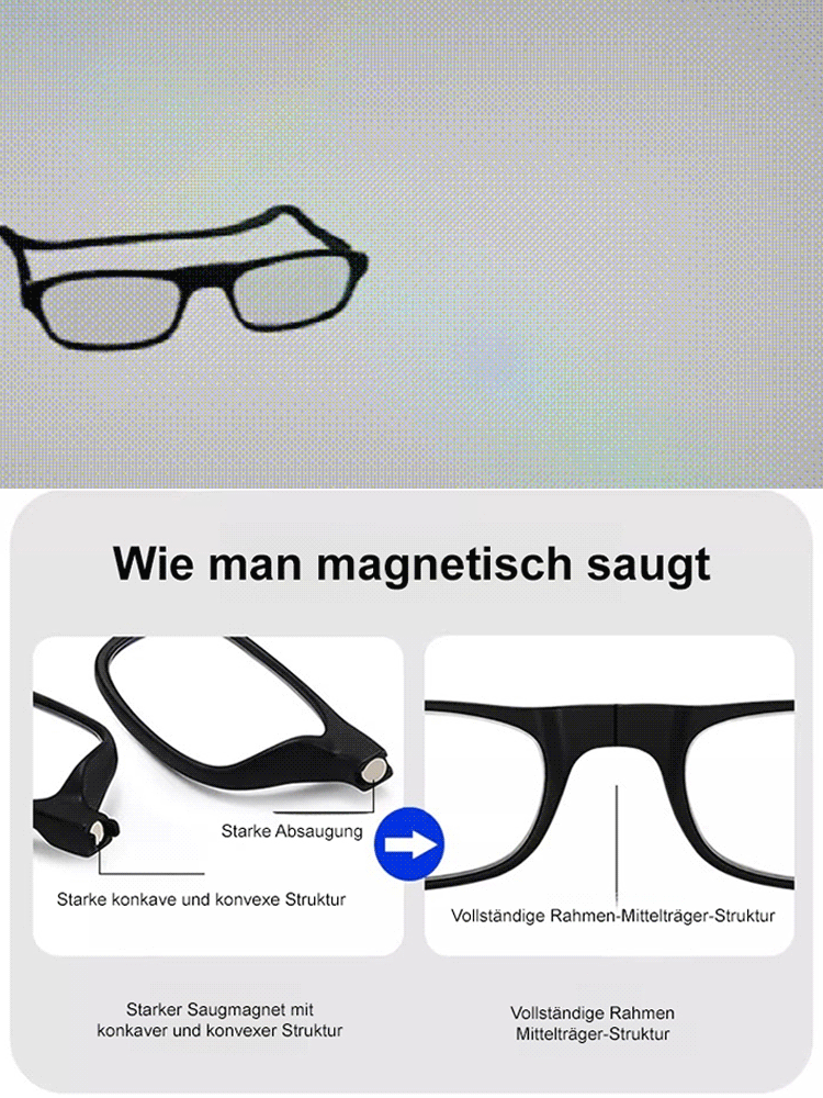 Neue hochauflösende faltbare hängende Halslesebrille