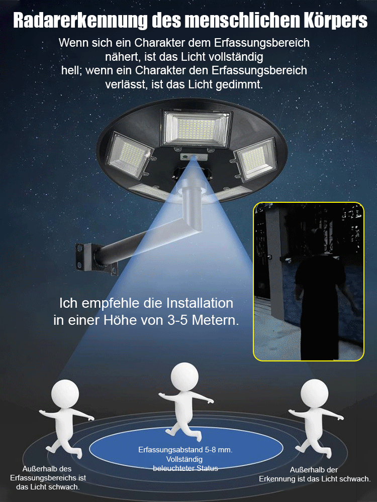 Integriertes Solar-UFO Gartenlicht