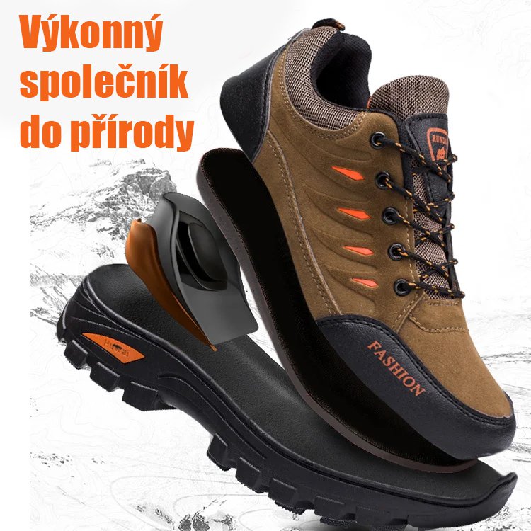 Protiskluzové tlumicí turistické boty