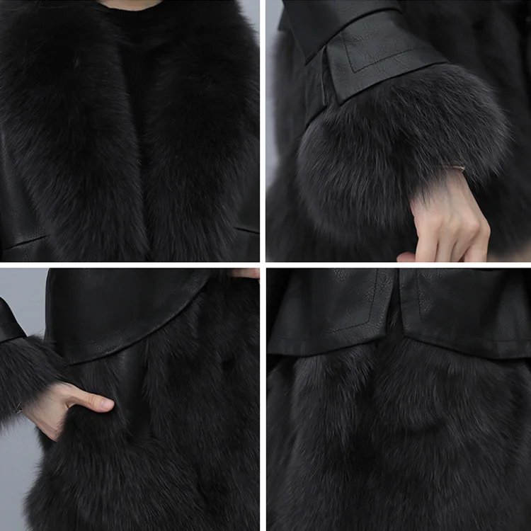 スリムミドル丈ファーコート