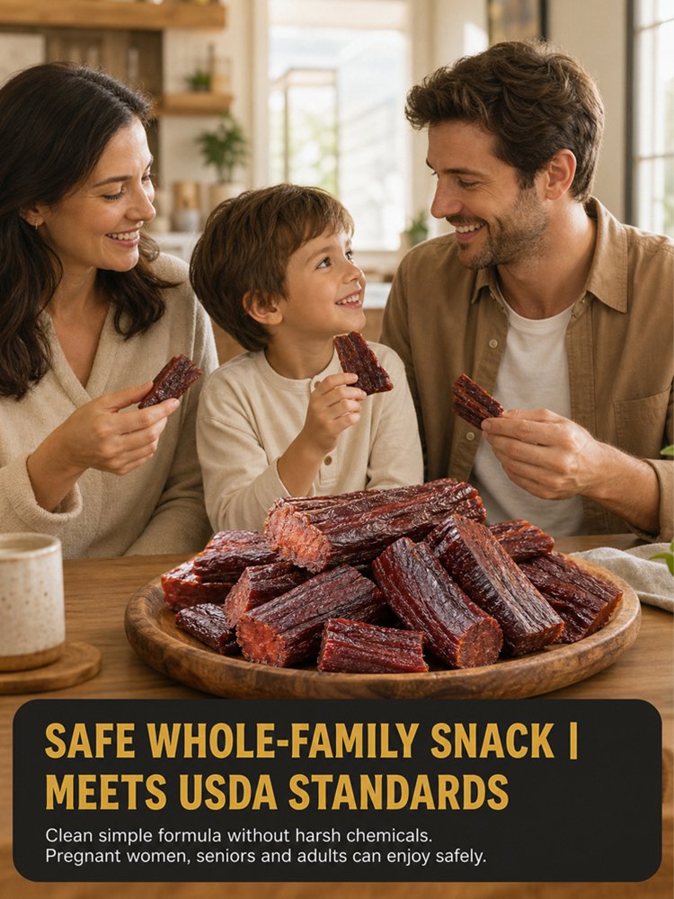 Zero-additive high-protein pure beef jerky