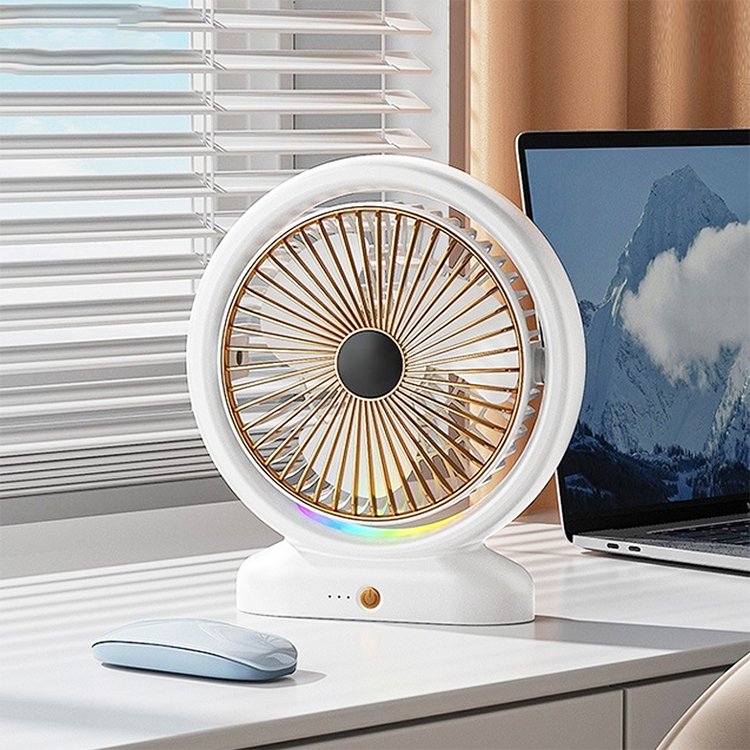 LEDライト付き卓上扇風機