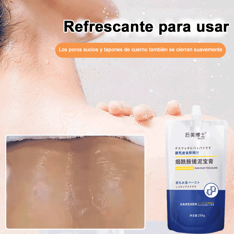 Nicotinamida frotar pasta de tesoro de barro