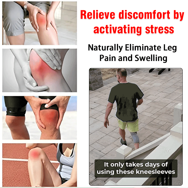 Bamboo charcoal warm thin knit knee pads