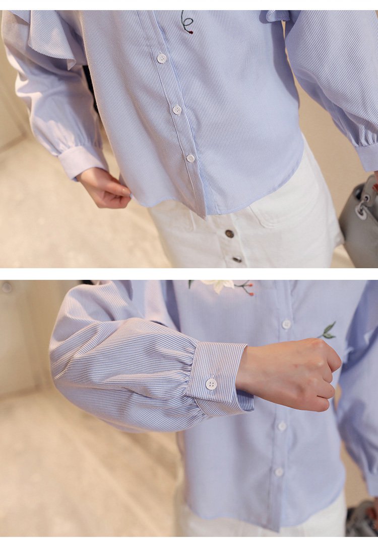 刺繍ディテールが美しいブラウス