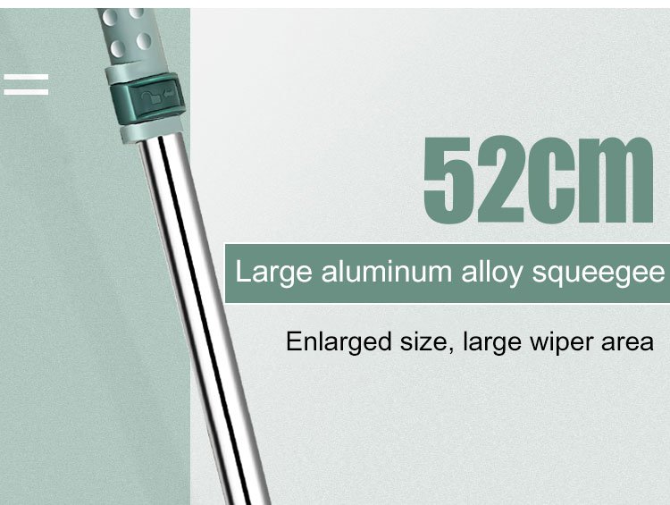 Silicone blade squeegee cleaning water on tile floor