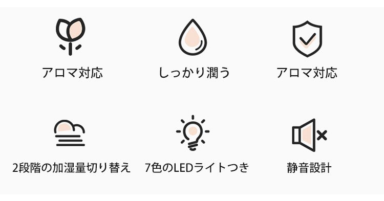 アロマ対応おしゃれ加湿器の使用イメージ