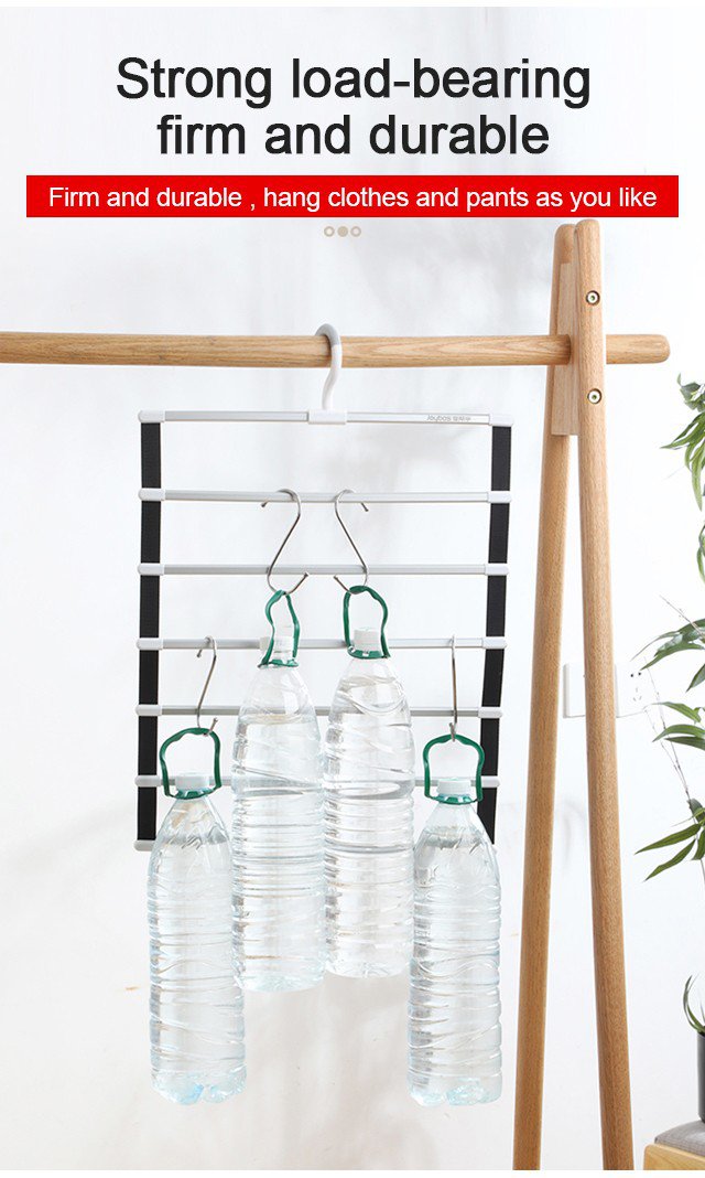 Easy-to-use multi-tier pants rack for efficient storage
