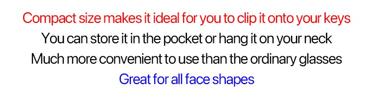 Minimalist reading glasses for easy storage