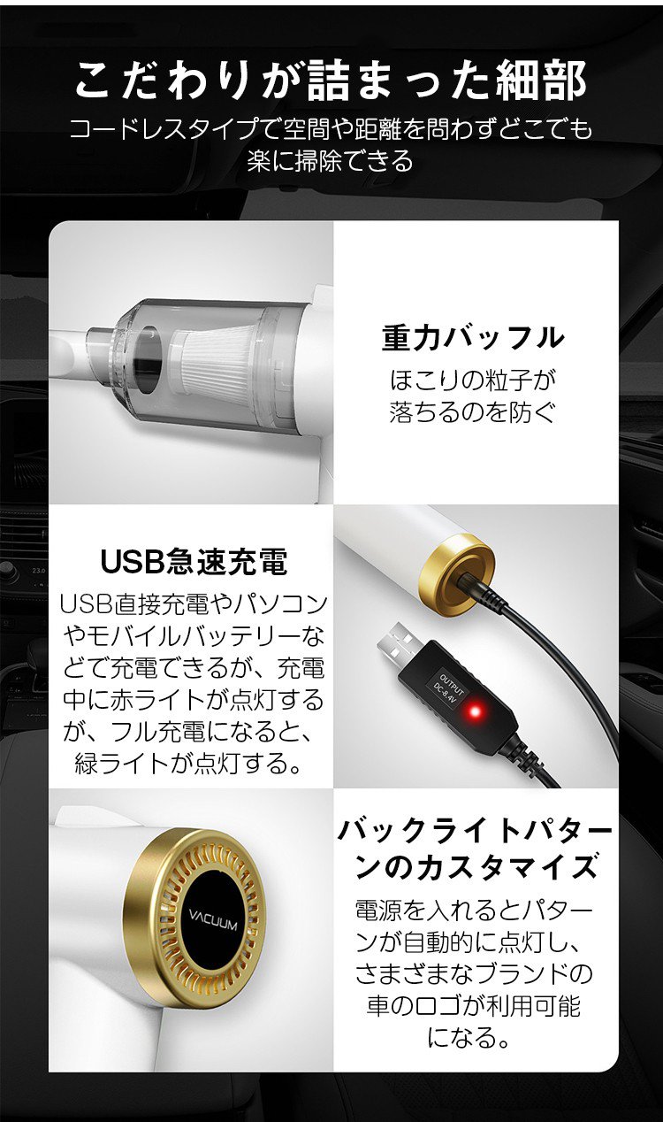 ペットの毛を吸い取るハンディクリーナー