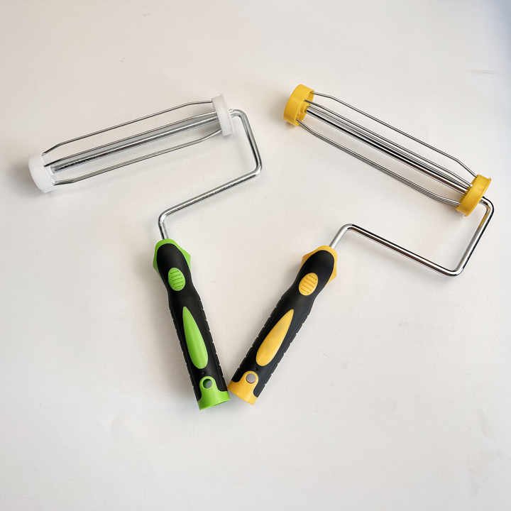 กรอบลูกกลิ้งทาสี 4 เส้น สองสี ขนาด 9 นิ้ว สำหรับงานก่อสร้างและตกแต่งผนัง