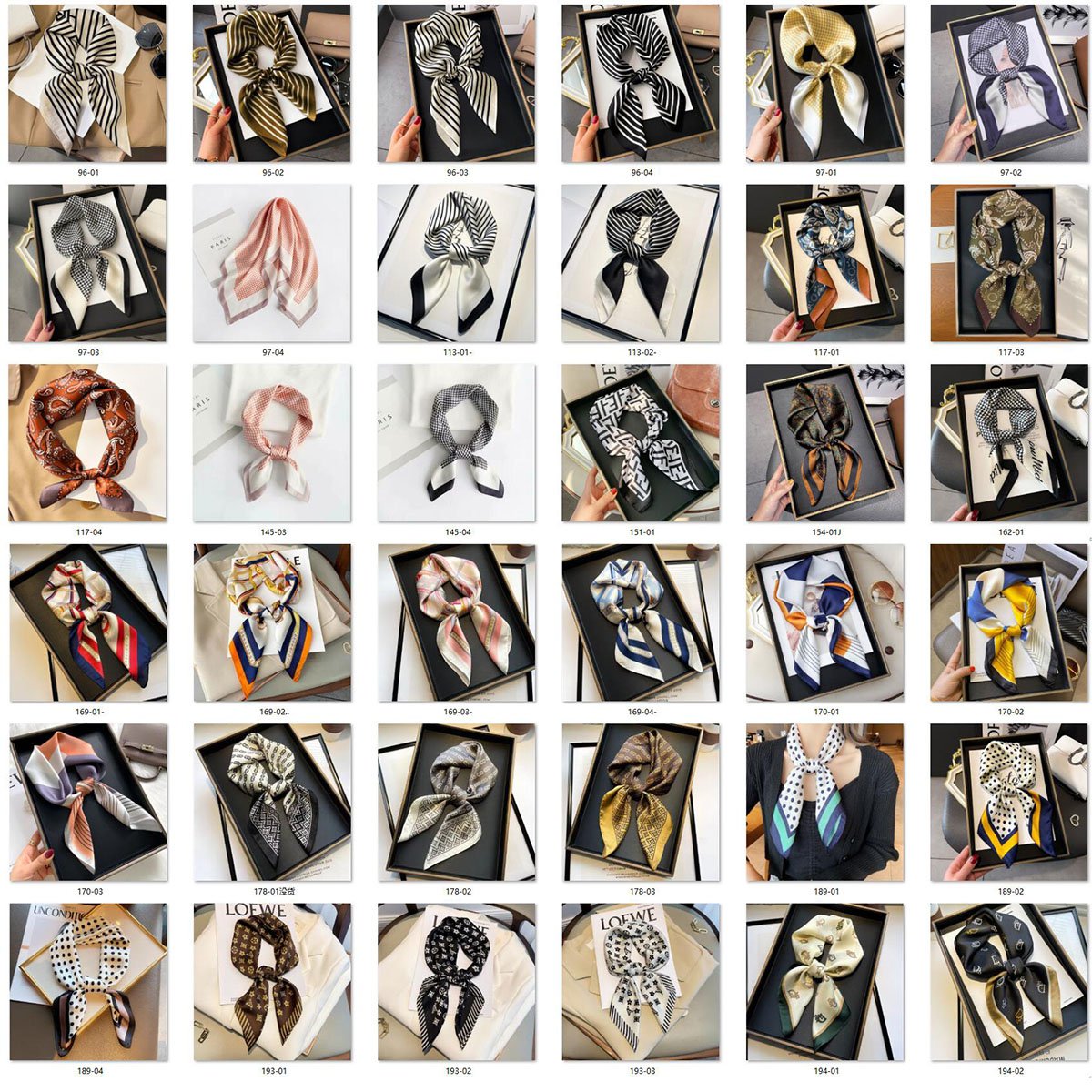 ผ้าพันคอผ้าไหมพิมพ์ลาย