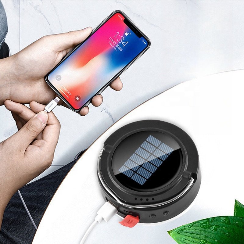 2024 New Portable Strong Light Solar Charging Camping Lamp TYPE-C Rechargeable Emergency Led Bulb Li