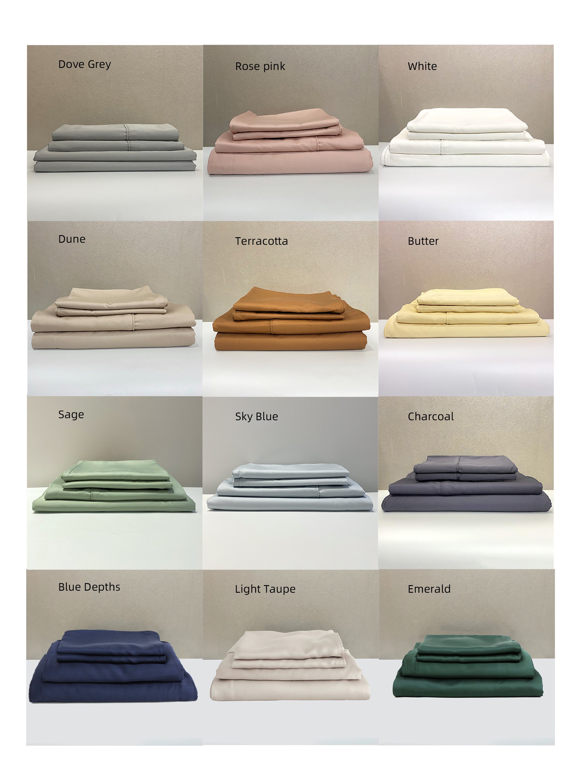 Luxury Custom 100% Bamboo Viscose Fitted Linen Bed Sheets Bedding Set