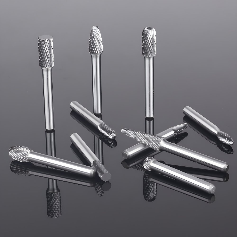 Custom Tungsten Carbide Double Cutting Rotary Burr Set Stainless Steel Plastic Material for Cutting 