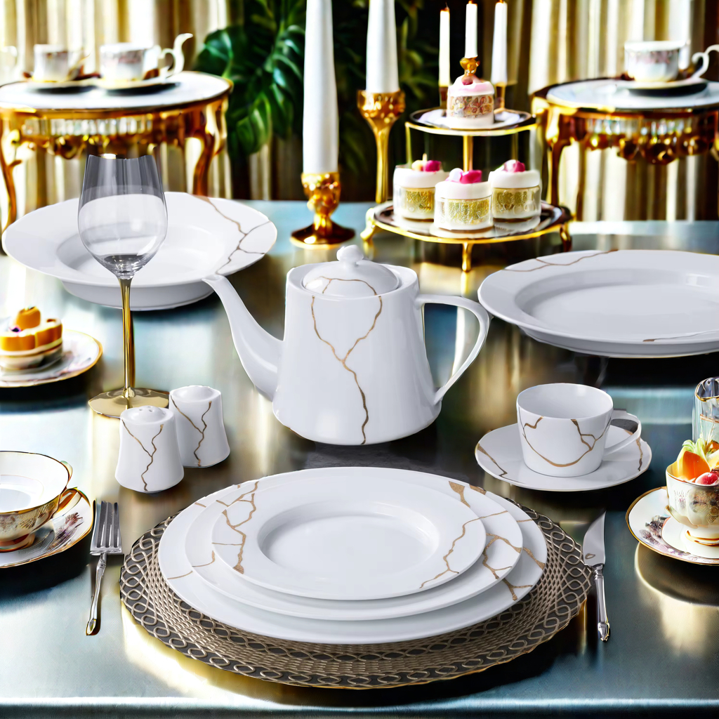 Nordic Modern Style Ceramic Cup and Saucer Set, High-end White Coffee and Tea Cup Set