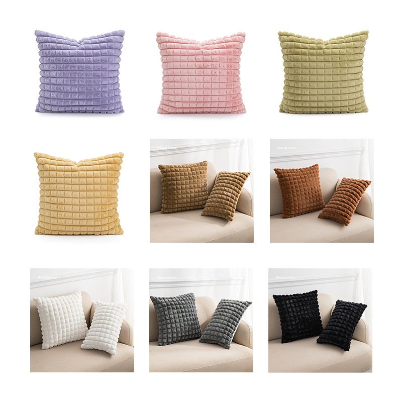 หมอนอิงโซฟาทรงสี่เหลี่ยมสีพื้น