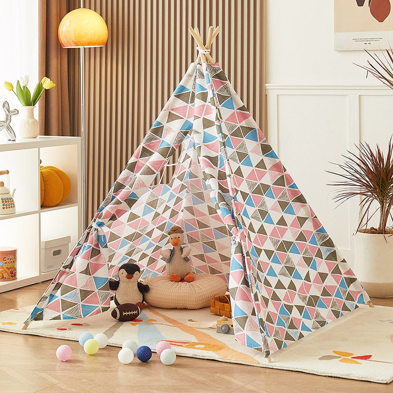 Children's Outdoor Camping Pyramid Tent Leisure Picnic Sunshade Curtain