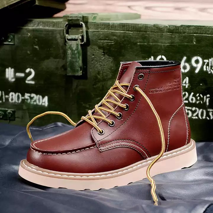 Botas de cuero genuino para hombre