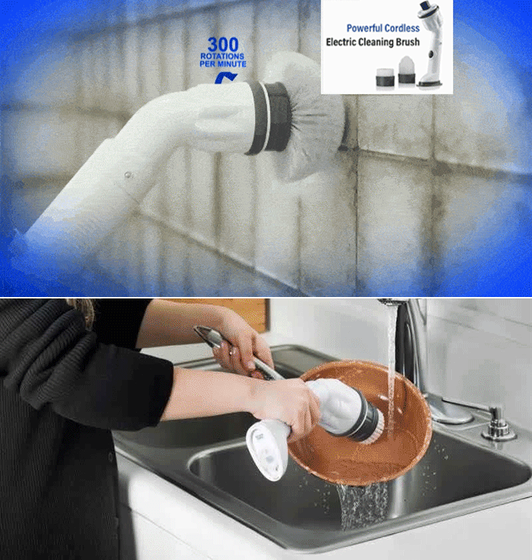  Handheld multifunctional electric cleaning brush