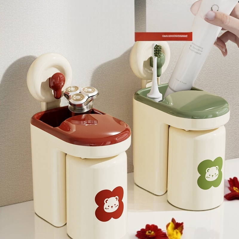 물빠짐 기능 양치컵 수납