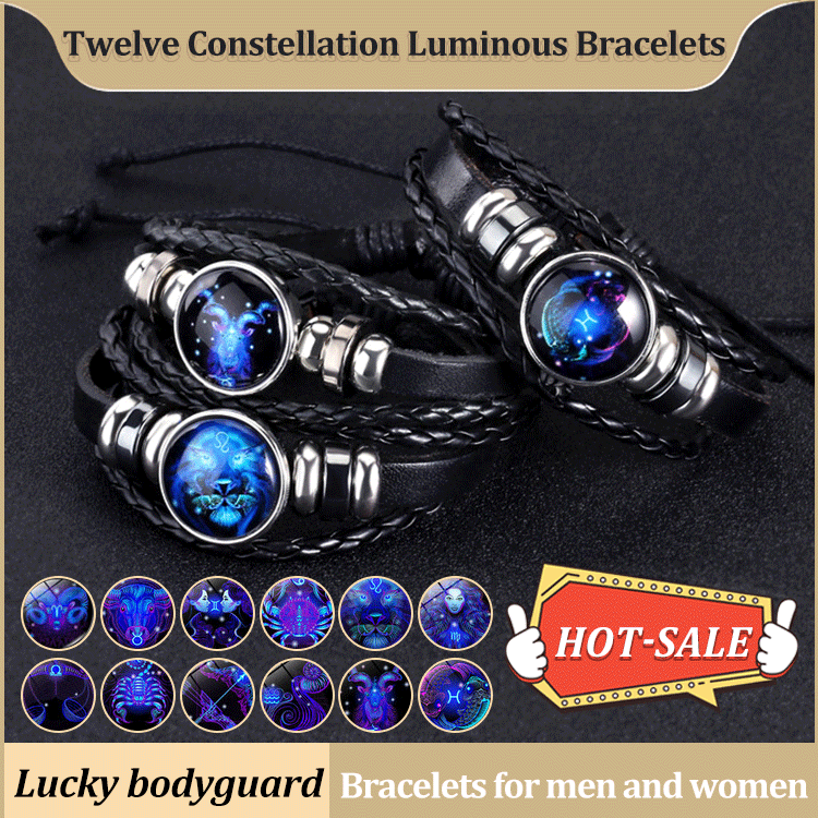 Twelve constellation luminous bracelet for men and women