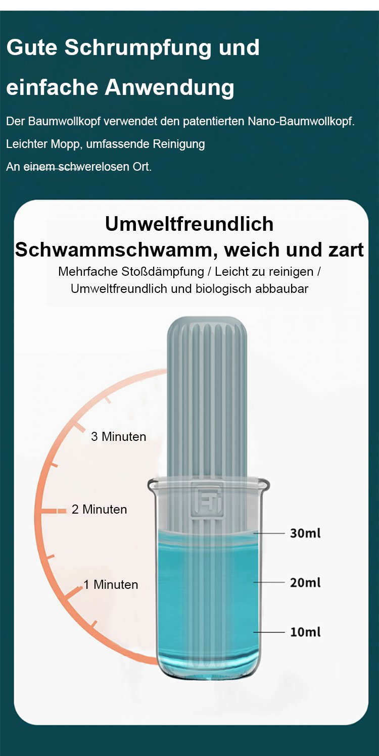 Detailansicht des Mopps mit sauberem Pad