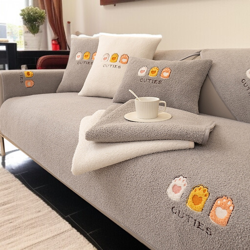 暖かい冬向けフルカバーソファタオル