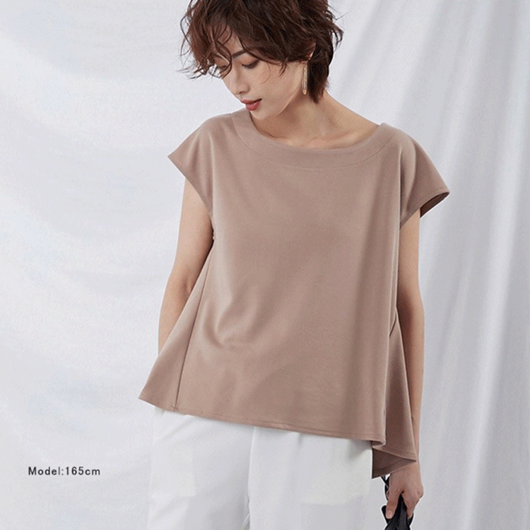 前後レースアップタイプルーズTシャツ