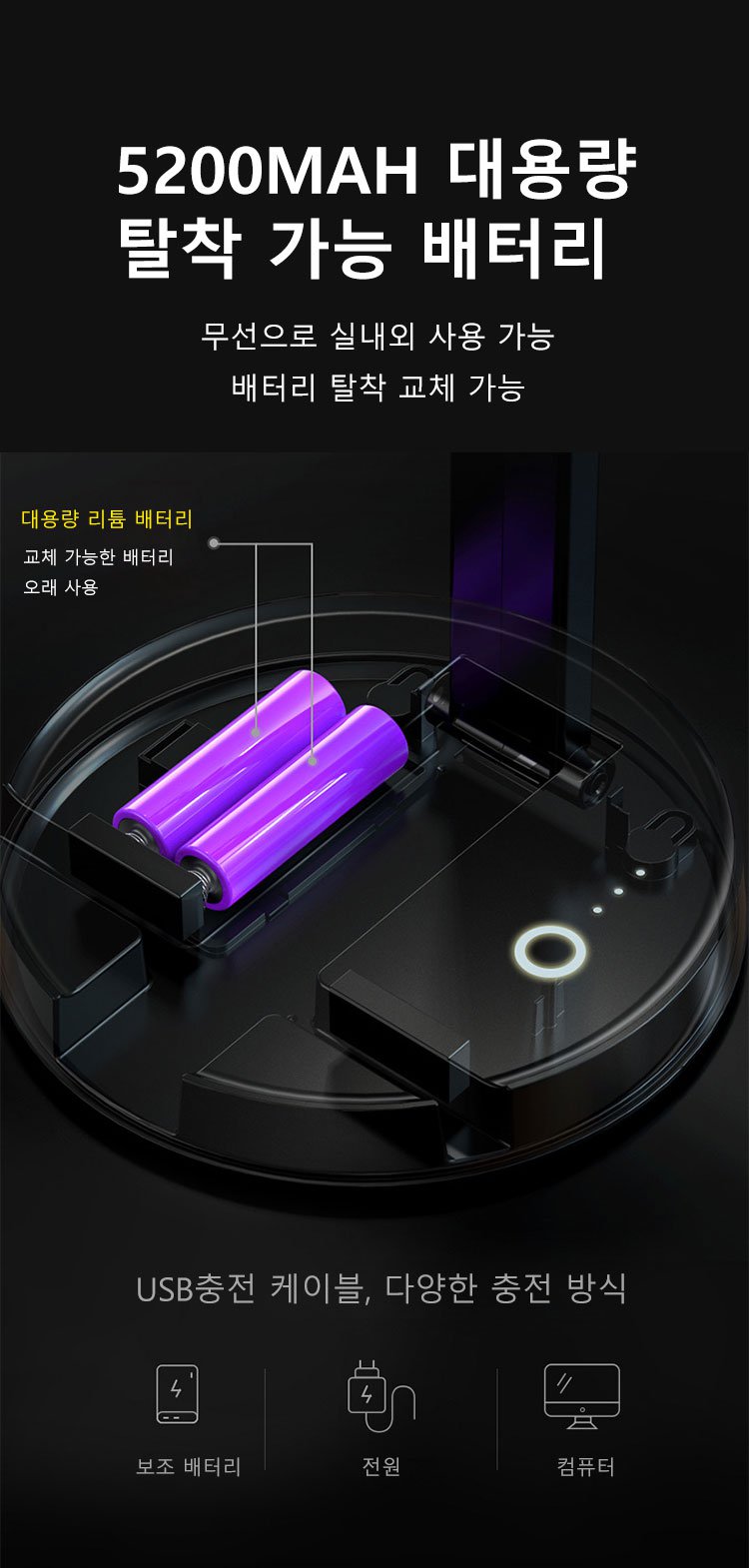 저소음 강력 바람 테이블 선풍기