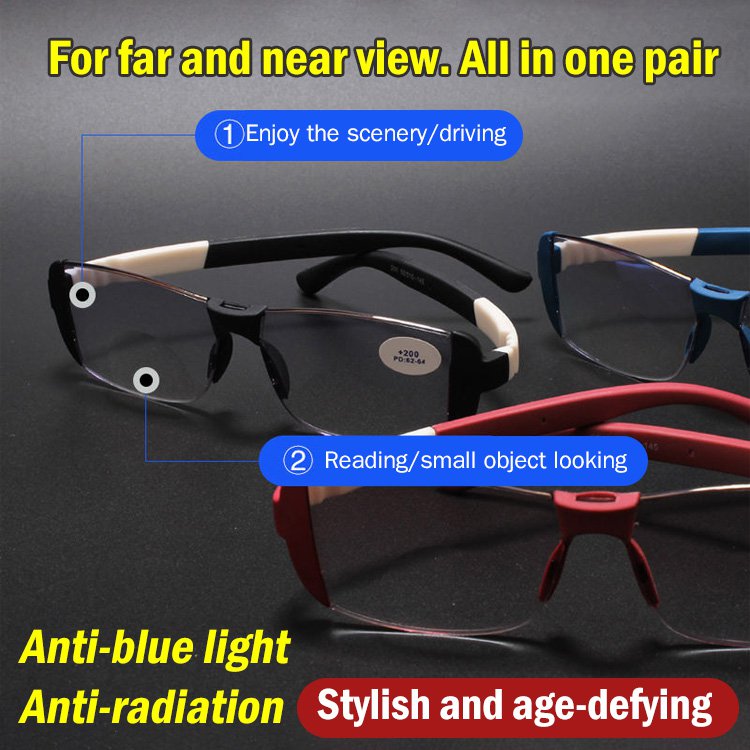 Presbyopic glasses for both near and far view