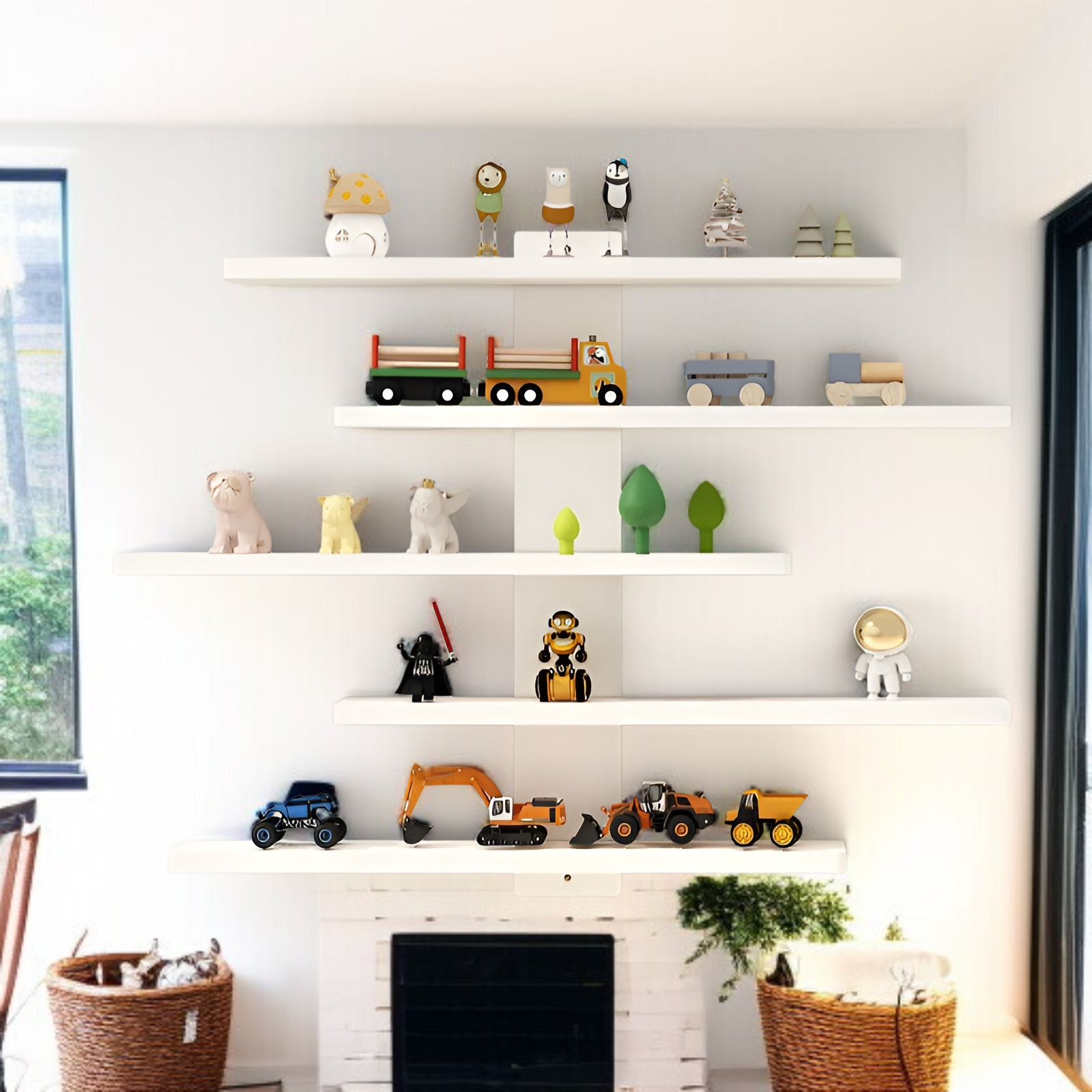 収納ラックコンパートメントディスプレイラック多層壁掛けラック寝室おもちゃ収納ラック