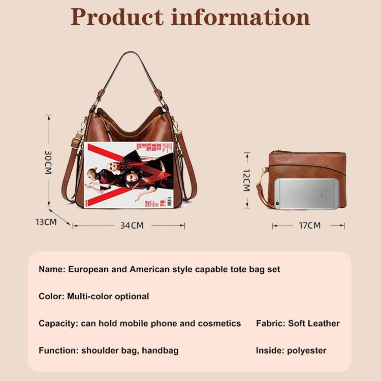 European and American Dried Tote Bag Set