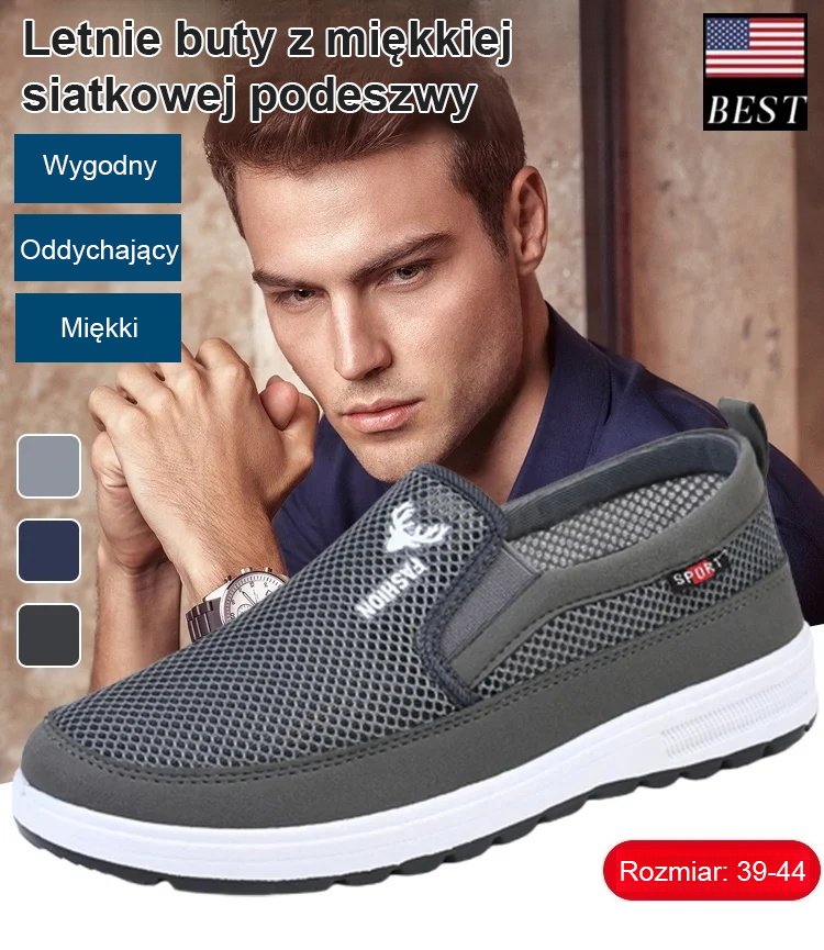 Letnie buty dla taty z miękką podeszwą