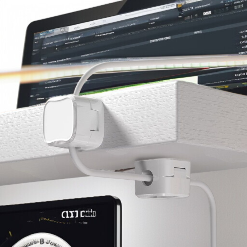 壁に穴を開けずに使えるケーブルホルダー