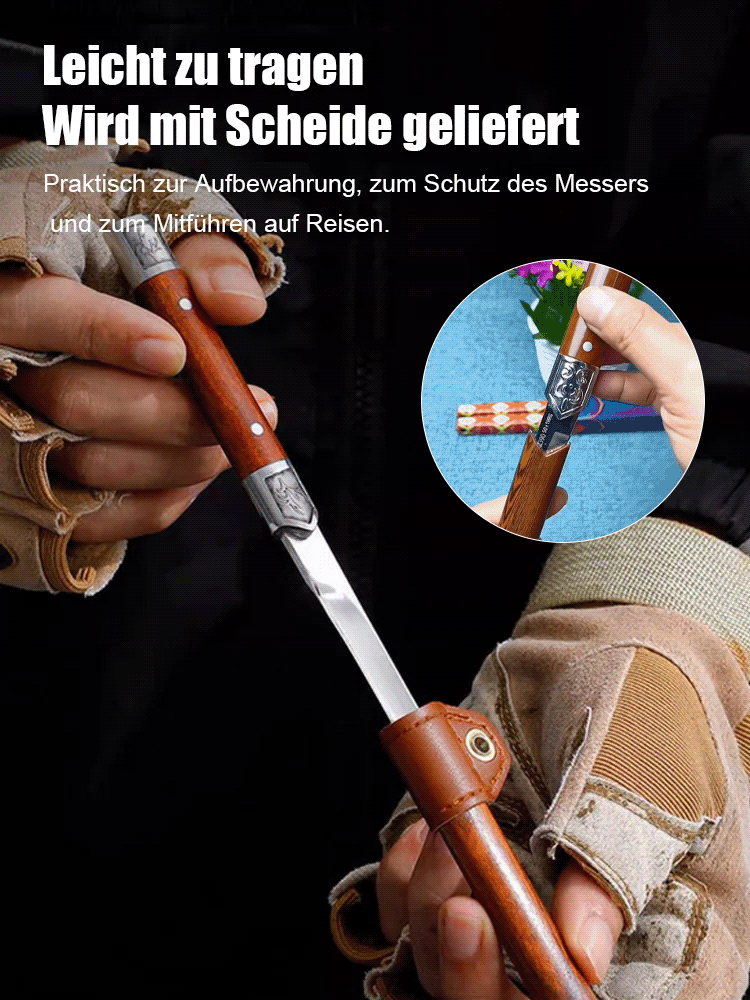 Hochwertiges Taschenmesser aus gehämmertem Edelstahl