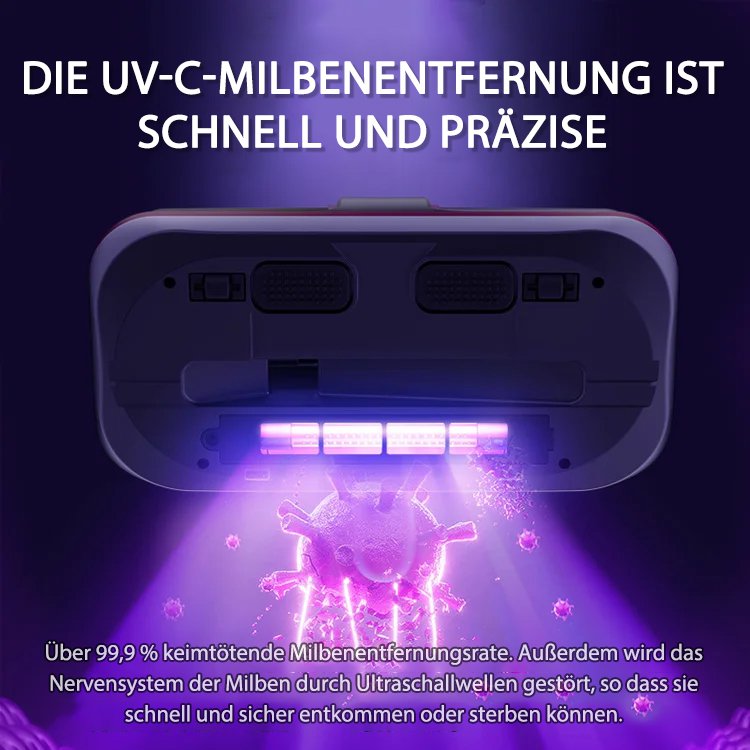 Leichter kabelloser Tiefenreiniger für Milben