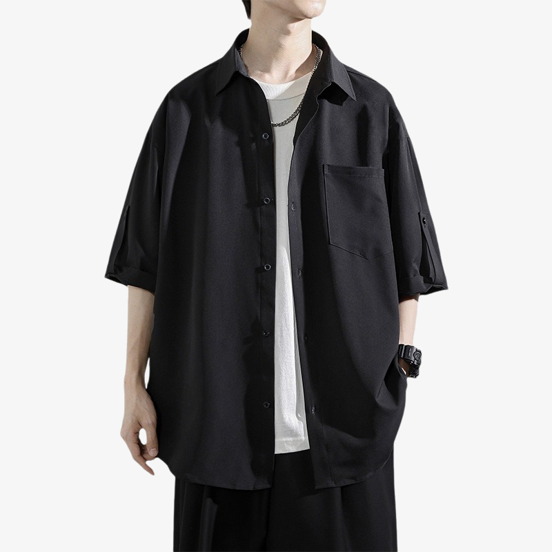 薄手で快適なアイスドレープシャツ