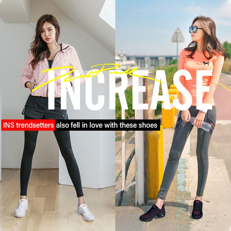 Sports mid-heeled soft-soled dancing shoes