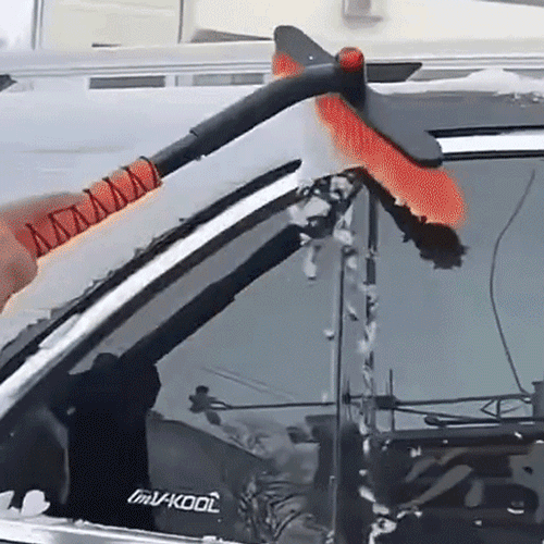 【回転スノーブラシ】多機能雪かきツール