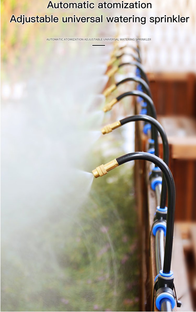 Close-up of adjustable sprinkler heads for precise watering