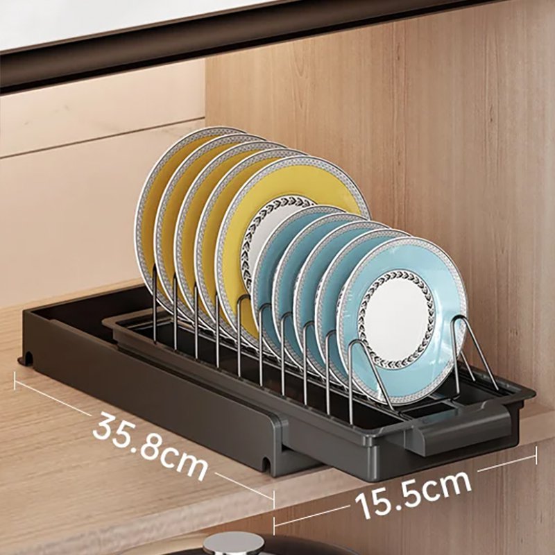 【ブラック1段】皿収納