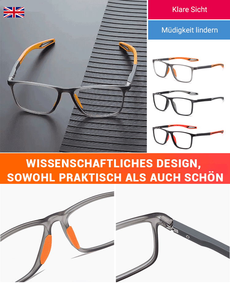 Modische Sport-Lesebrille aus Silikon