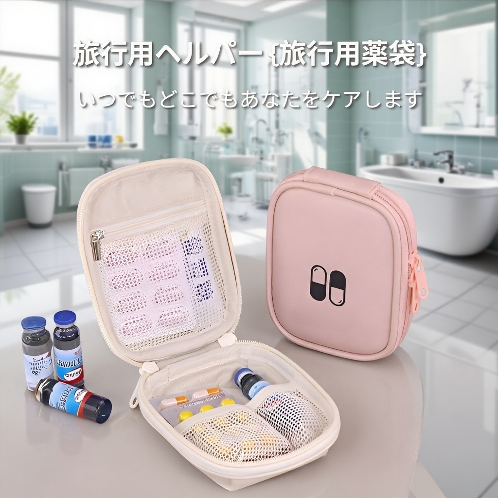 家族用アウトドア薬収納バッグ